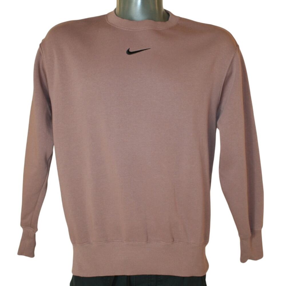 Nike Center Swoosh Crewneck Sweatshirt Mens XS Mauve Brown Fleece